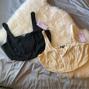 Wild fable corset crop top bundle